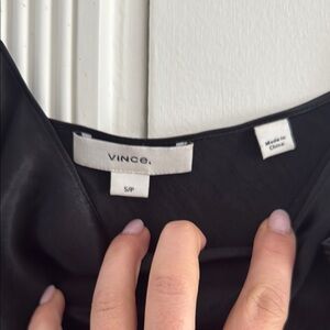 Vince Black Spaghetti Strap Slip Maxi Dress